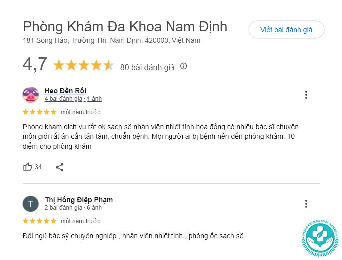 bài đánh giá về phòng khám đa khoa nam định