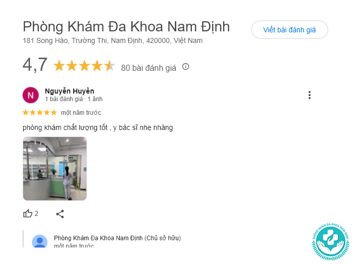 bài đánh giá về phòng khám đa khoa nam định