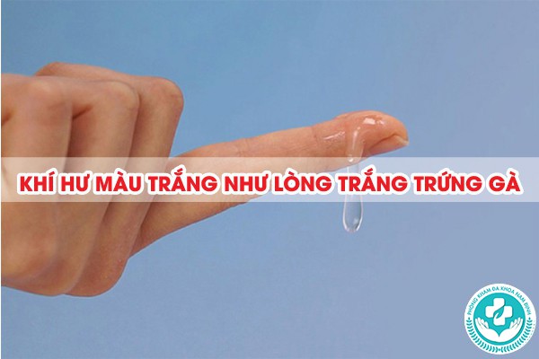 khí hư màu trắng như lòng trắng trứng gà